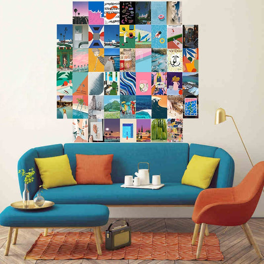 Minimalistische Kunst Wandcollage Kaarten
