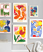 Moderne Flower Market Canvas Posters