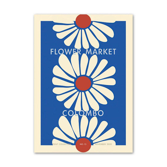 Moderne Flower Market Canvas Posters