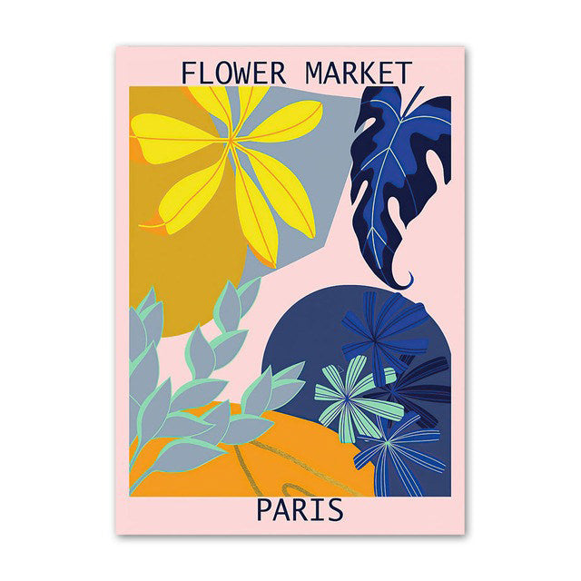 Moderne Flower Market Canvas Posters