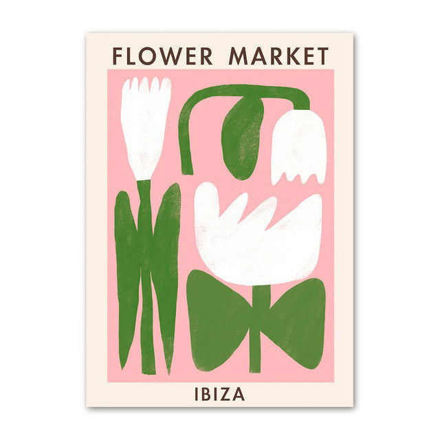 Moderne Flower Market Canvas Posters