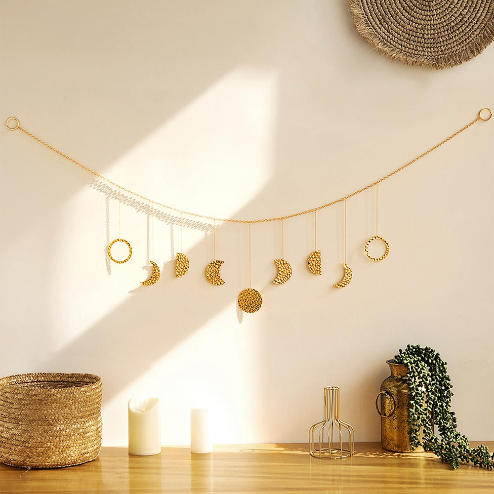 Gouden Maanfases Wanddecoratie