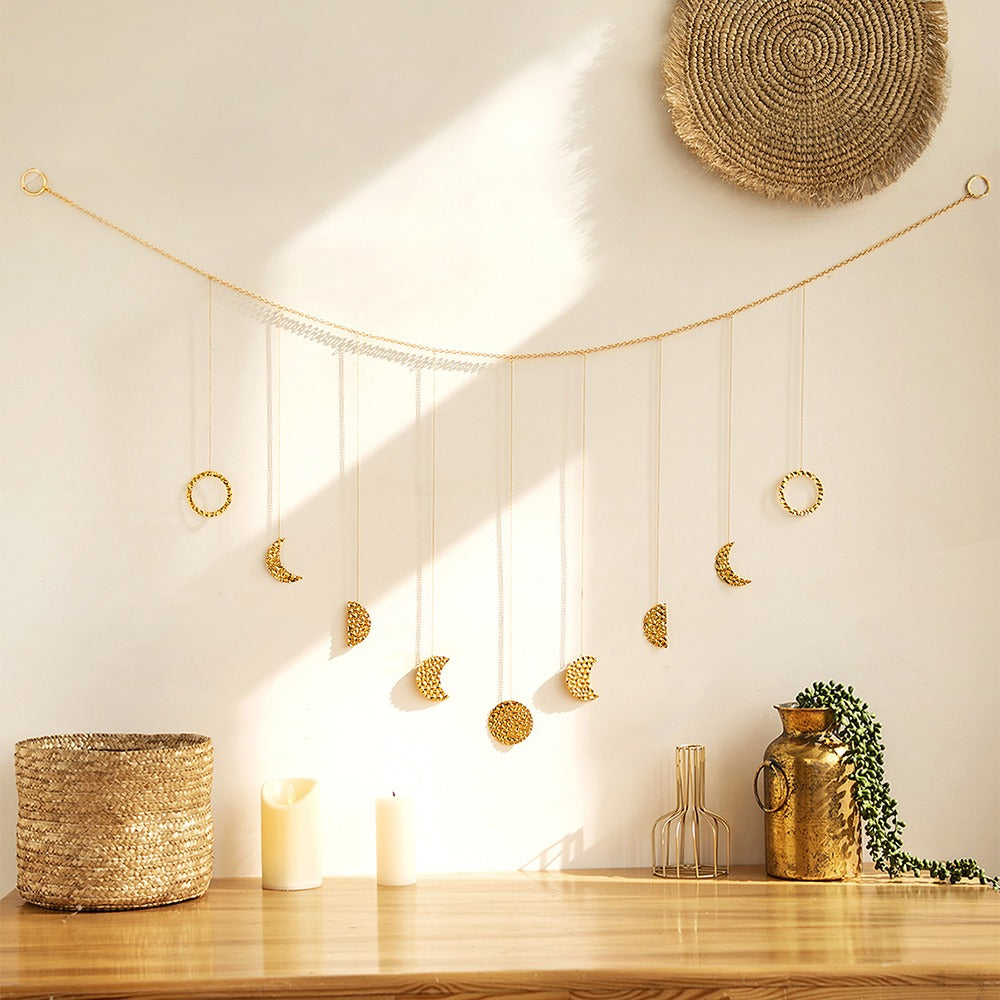 Gouden Maanfases Wanddecoratie