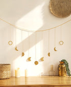 Gouden Maanfases Wanddecoratie