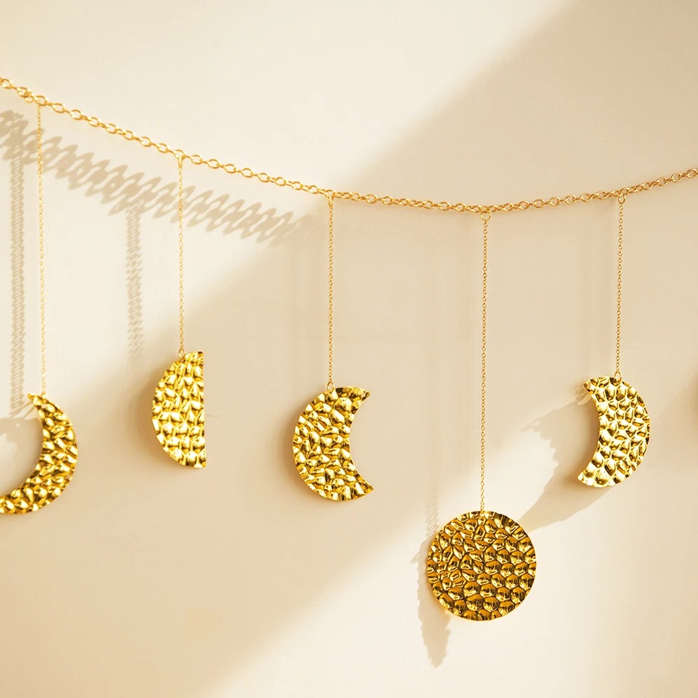 Gouden Maanfases Wanddecoratie