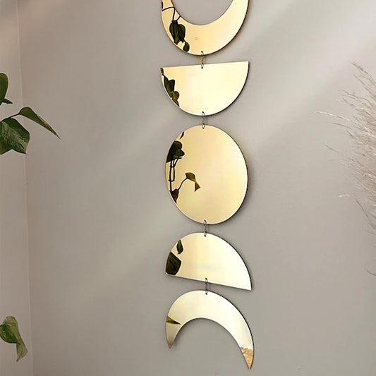 Maanfasen Spiegel Wanddecoratie