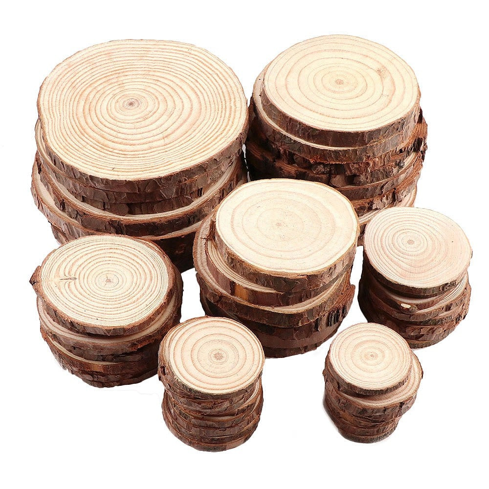 Onderzetters van Natuurlijke Houten Schijven