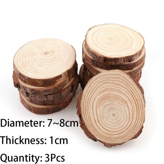 Onderzetters van Natuurlijke Houten Schijven