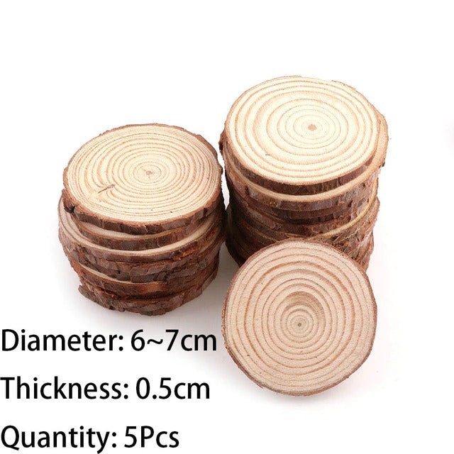 Onderzetters van Natuurlijke Houten Schijven