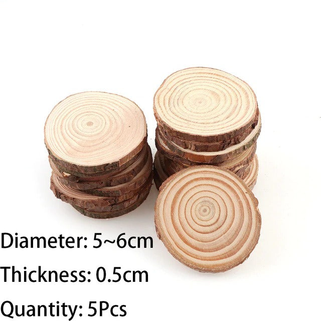Onderzetters van Natuurlijke Houten Schijven