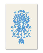 Pale Blue Flower Market Canvas Posters