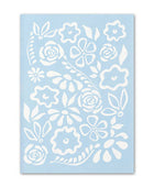 Pale Blue Flower Market Canvas Posters