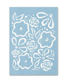 Pale Blue Flower Market Canvas Posters
