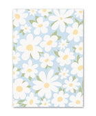 Pale Blue Flower Market Canvas Posters