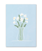 Pale Blue Flower Market Canvas Posters