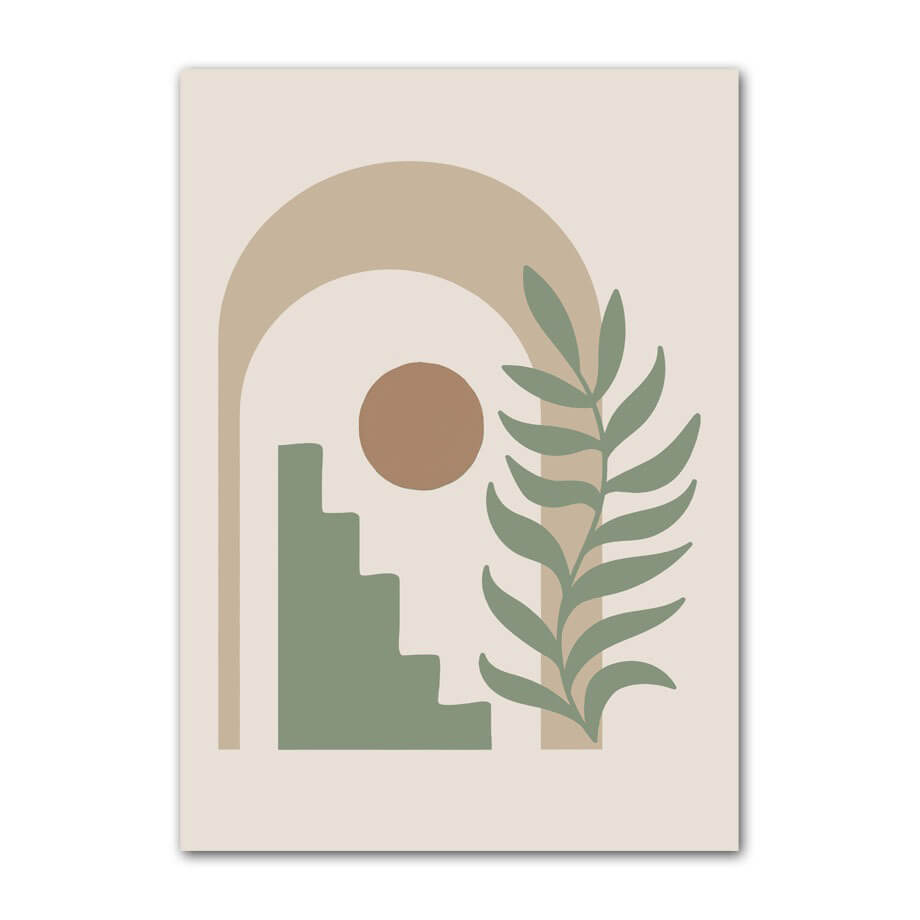 Groene Vormen Canvas Posters