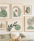 Groene Vormen Canvas Posters