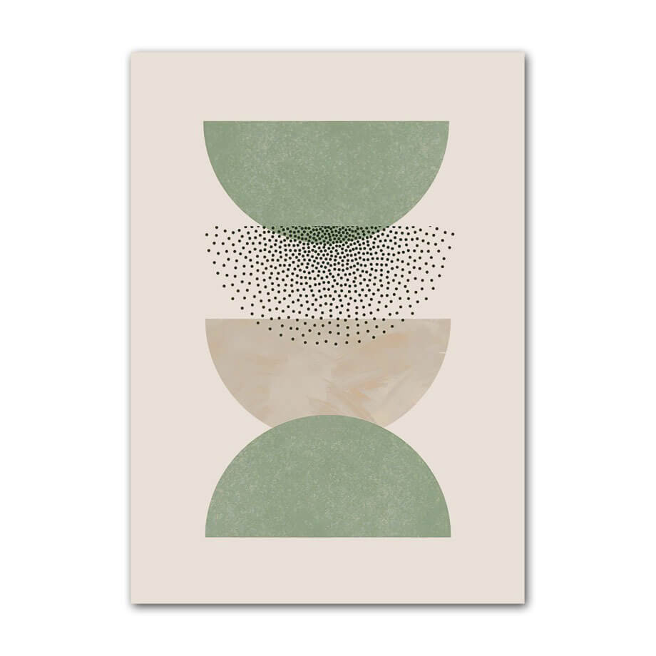 Groene Vormen Canvas Posters