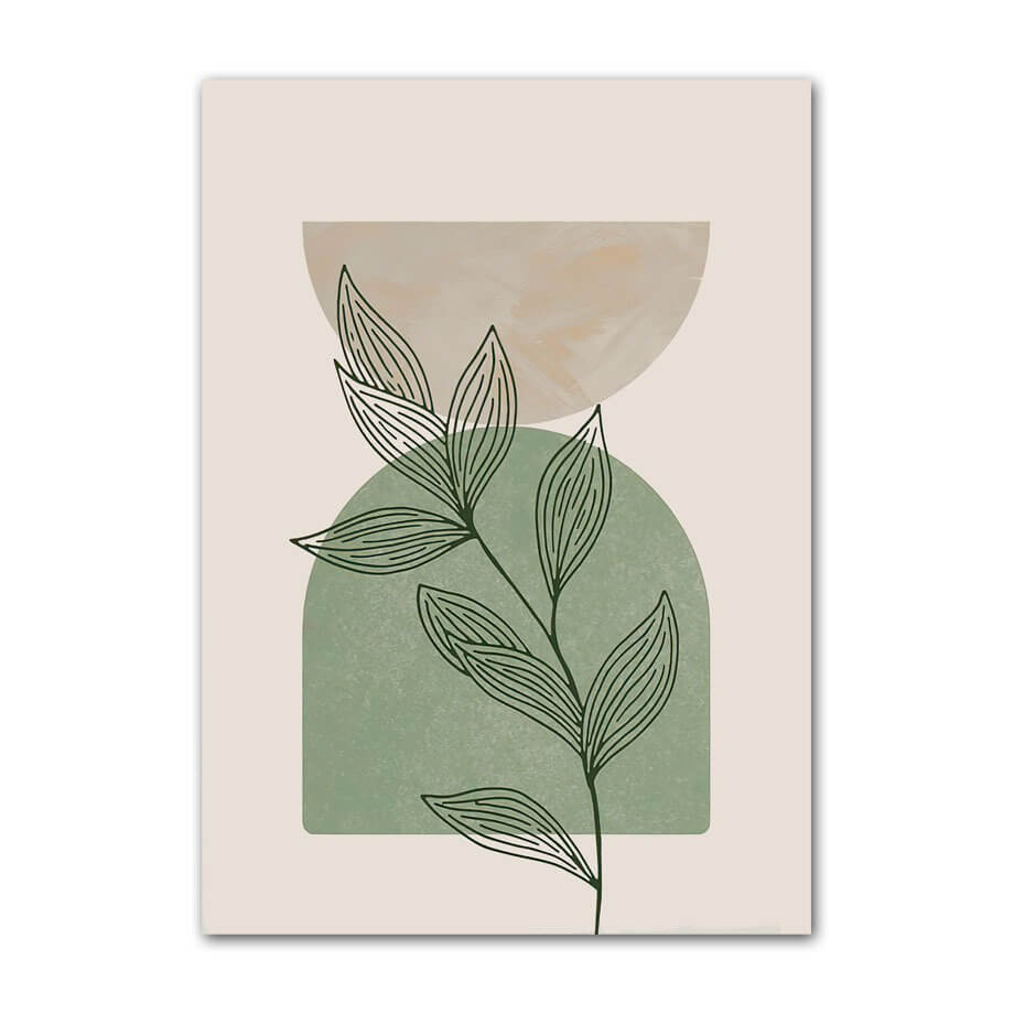 Groene Vormen Canvas Posters