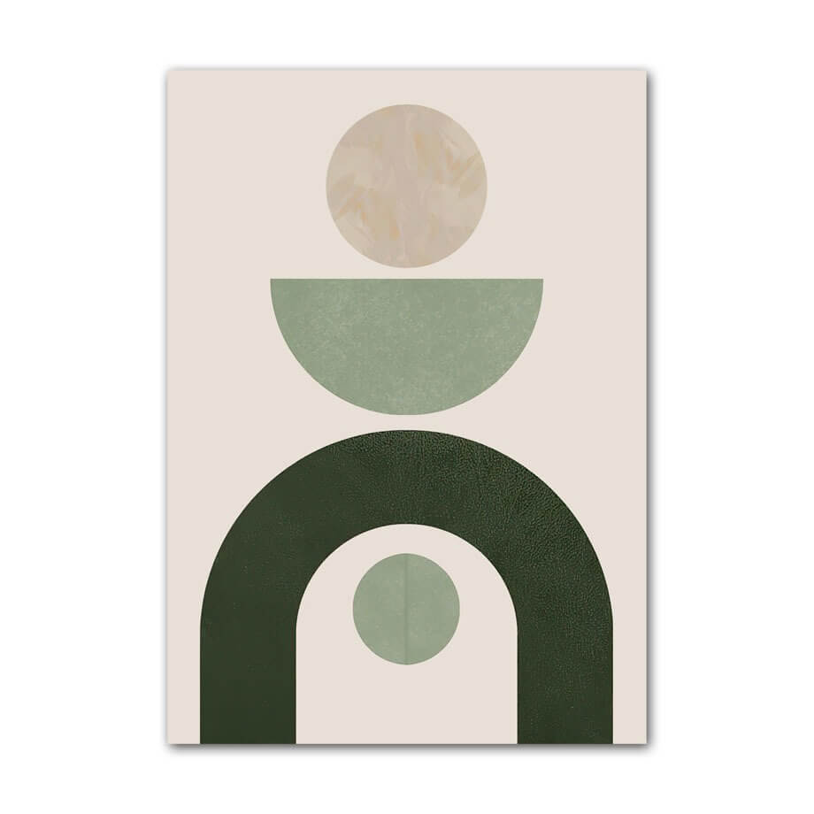 Groene Vormen Canvas Posters