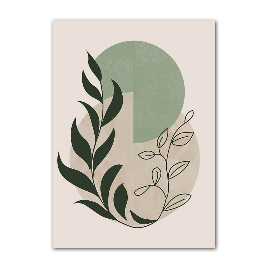 Groene Vormen Canvas Posters