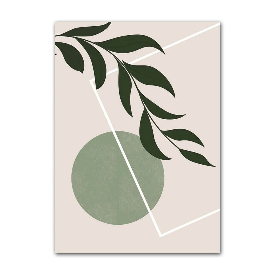 Groene Vormen Canvas Posters