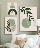 Groene Vormen Canvas Posters