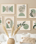 Groene Vormen Canvas Posters