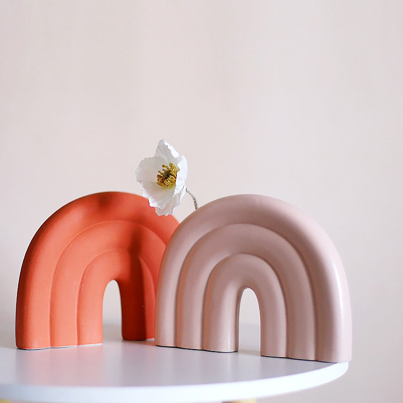 Pastel U-vormige Keramische Vaas