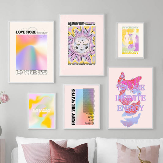 Gradient & Quotes Canvas Posters