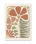 Pastel Bruinkleurige Bloemen Canvas Posters