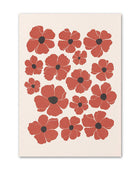 Pastel Bruinkleurige Bloemen Canvas Posters