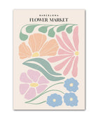 Pastel Flower Market Canvas Posters