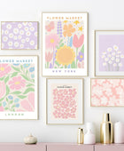 Pastel Flower Market Canvas Posters
