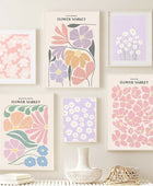 Pastel Flower Market Canvas Posters