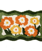 Fluffy Orange Daisies Accent Tapijt