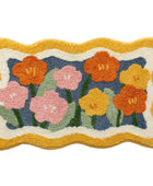 Fluffy Irregular Floral Accent Tapijt