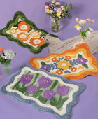 Fluffy Orange Daisies Accent Tapijt