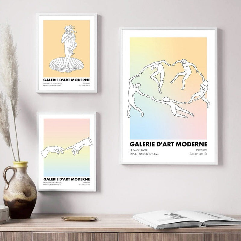 Pastel Minimalistische Kunst Canvas Posters