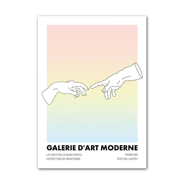 Pastel Minimalistische Kunst Canvas Posters