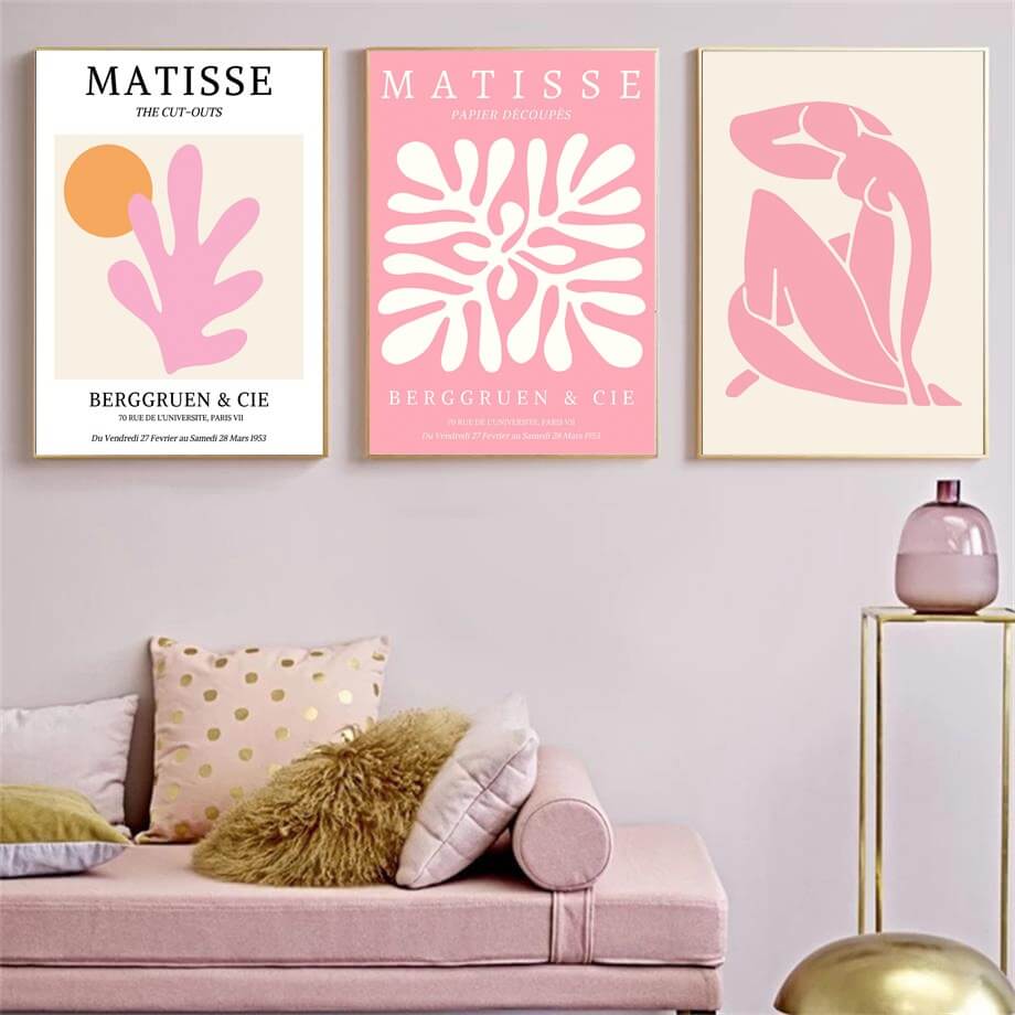 Pastel Roze Kunst Canvas Posters