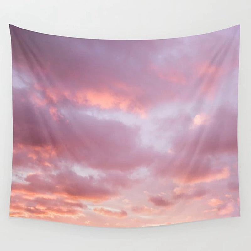 Pastelkleurig Wolken Wandtapijt