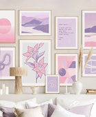 Paarse Minimalistische Canvas Posters