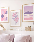 Paarse Minimalistische Canvas Posters