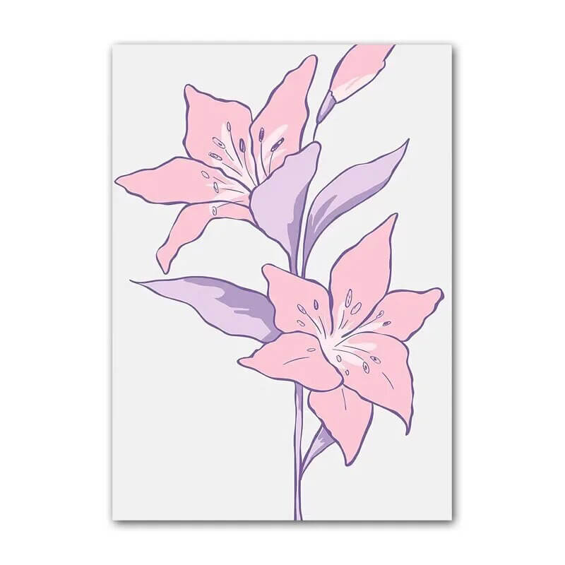 Paarse Minimalistische Canvas Posters