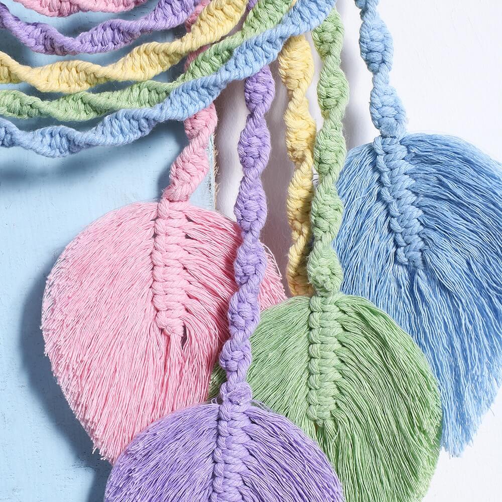 Pastelkleurige Regenboog Macramé