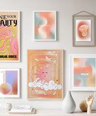 Pastel Beige Gradients Canvas Posters