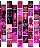 Roze Neon Wandcollage Kaarten