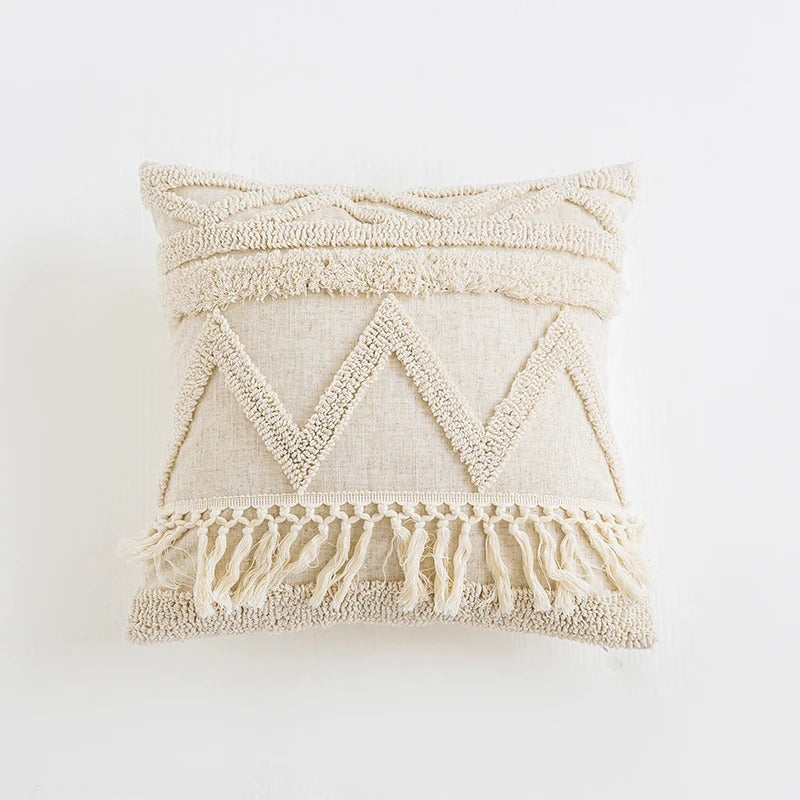 Beige Boho Kussenhoes