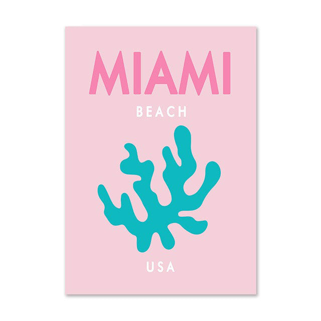 Preppy Cities Bright Canvas Posters